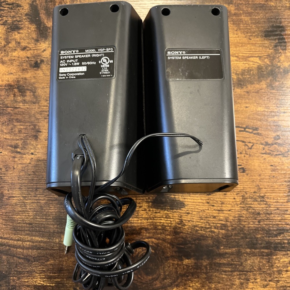 Sony model VGP – SP3, Vaio, Wired computer speaker pair, tested