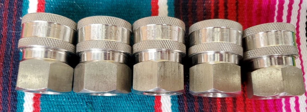 Pack of 5 - General Pump Pressure Washer Quick Coupler, 5000 PSI, 3/8"