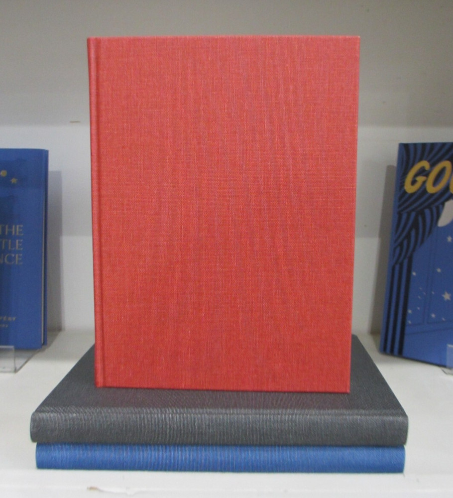 Graph Lined Pages Fabric Hardcover 9" Journal Graphic Image BLUE
