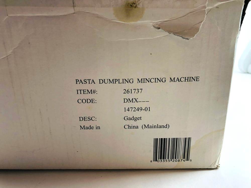 Vintage Pasta Dumpling Mincing Machine with Manual