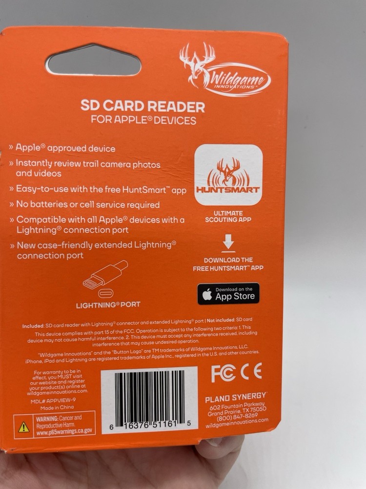 NIB Wildgame Innovations Android SD Card Reader for Game or Trail Cameras