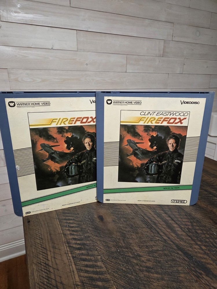 Vintage Firefox (1982) Double CED Videodiscs, VG