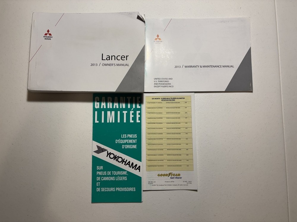 2013 Mitsubishi Lancer Owner's Manual Set