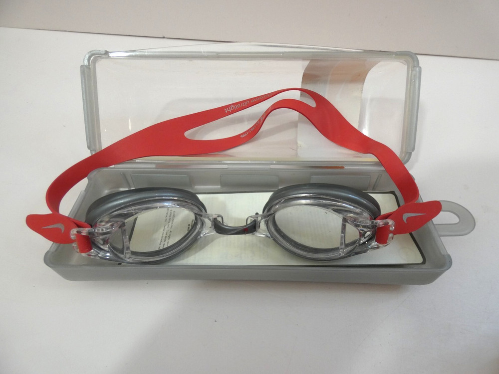 Nike Training Chrome Red Swimming Goggles Adjustable 2007