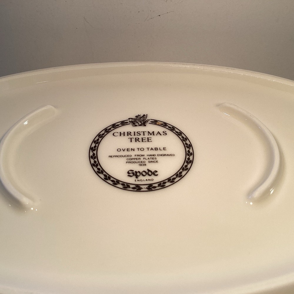 Spode Christmas Tree Oval Vegetable Baker Original Box