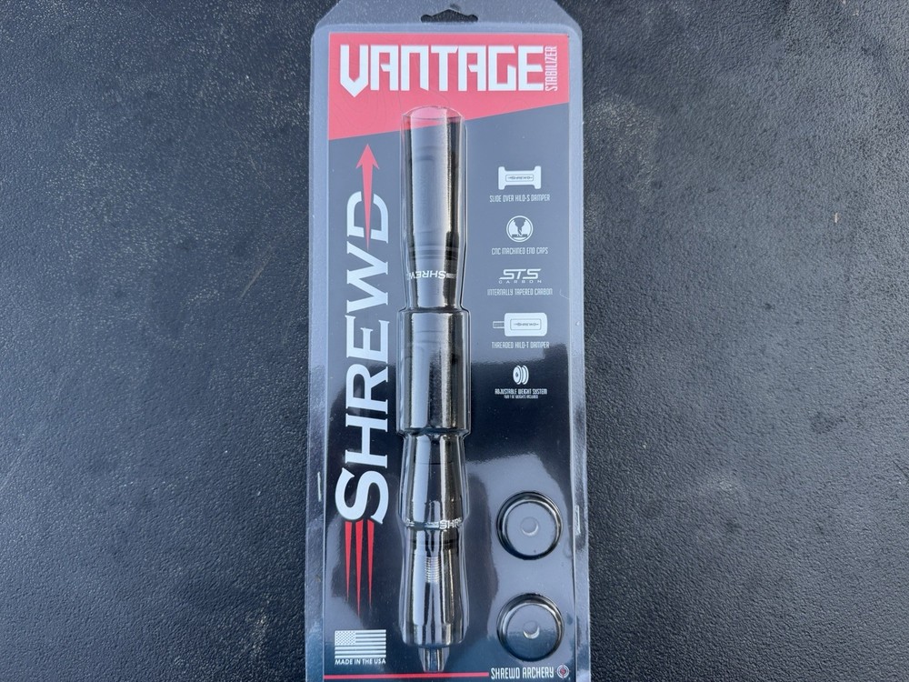 Shrewd Vantage Hunting Stabilizer, Blackout, 7”