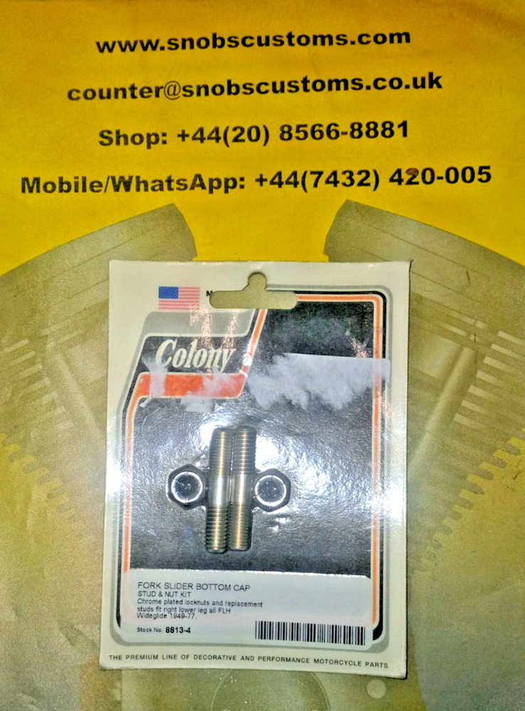 Harley Davidson Fork Axle Cap Stud Set Shovel FL 1949-E1977 45840-48