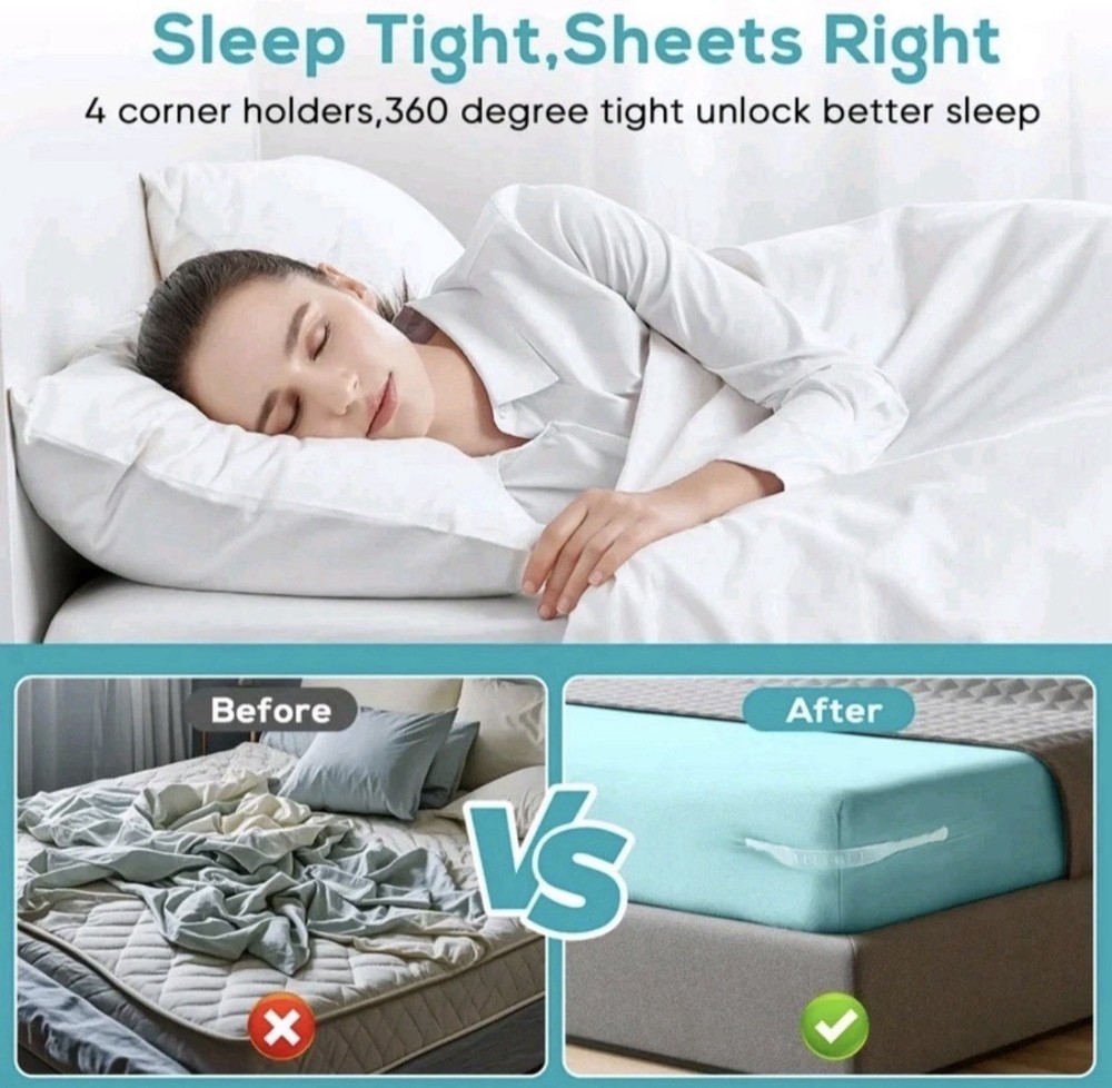 Lock Sheet Holders Keep Sheets Tight Heavy Duty Bed Sheet Holder Corner - Gray