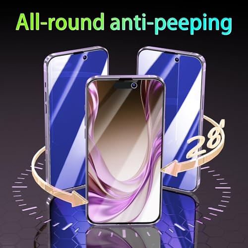 [2-Pack Privacy Screen Protector Designed for iPhone 17 Anti-Blue Light