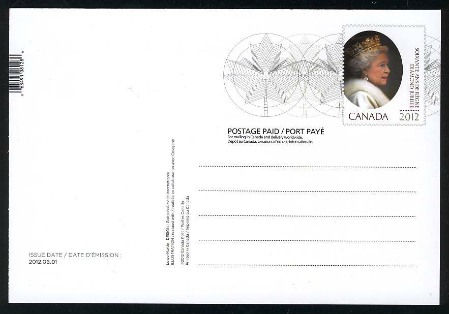 Canada 2012 = QUEEN Elizabeth ll Diamond Jubilee = KEEPSAKE folder Volume #6