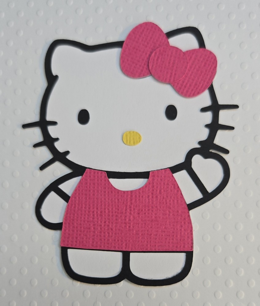 Hello Kitty Inspired. Scrapbook, Card making Paper Piecing
