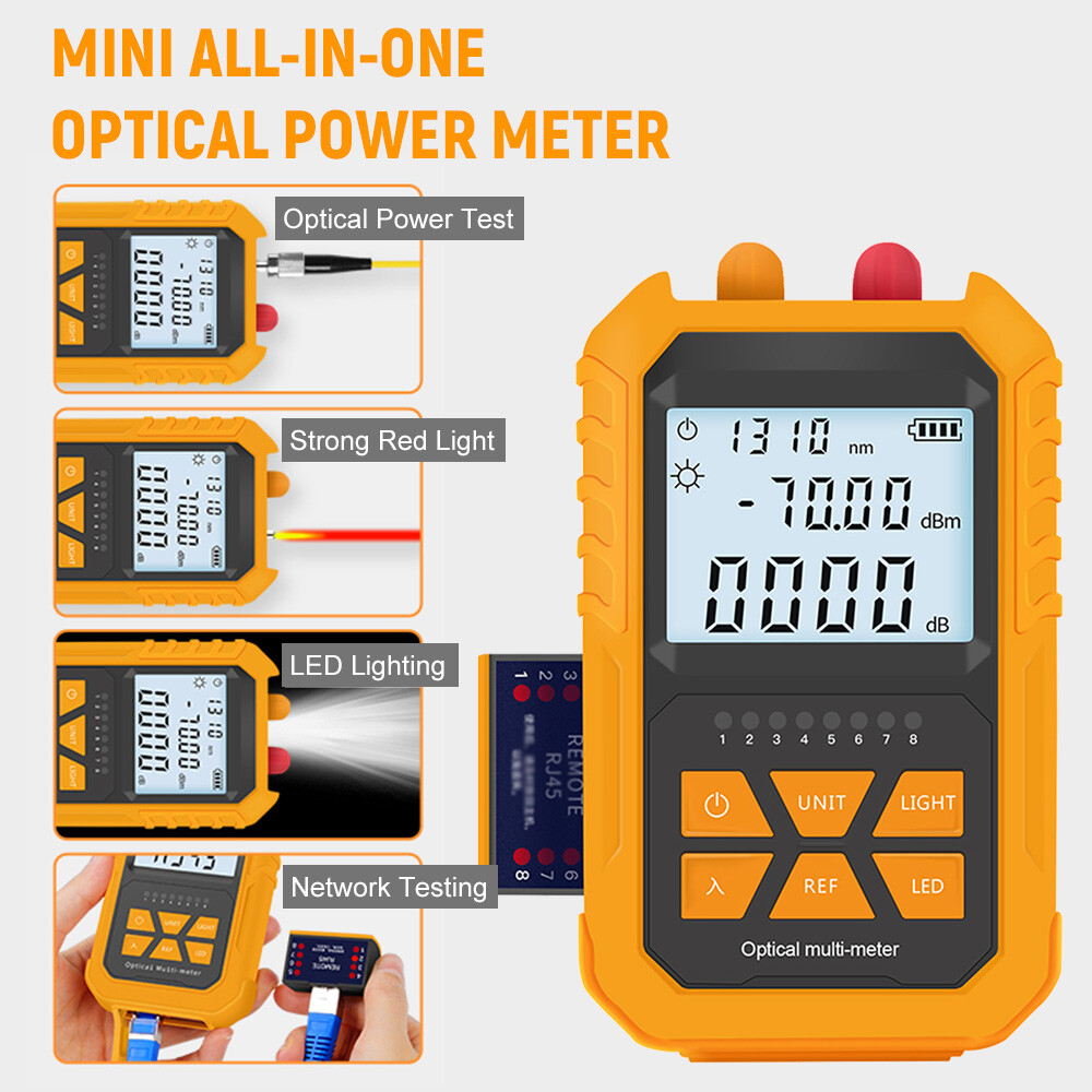 Handheld Optical Meter with 5km Red -70~+6dBm Optical M5H9