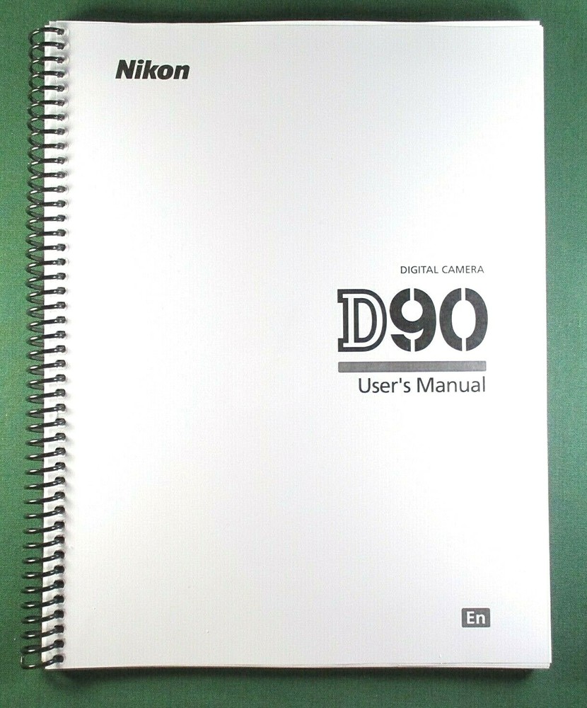 Nikon D90 Instruction Manual: 300 Pages & Protective Covers