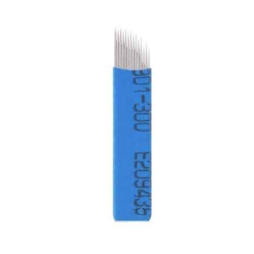 100PCS Blue Microblading Shadow In Two Rows 28 Manual PMU