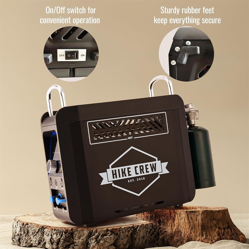Hike Crew Propane Water Heater & Shower Pump, Rechargeable Camping Heater.