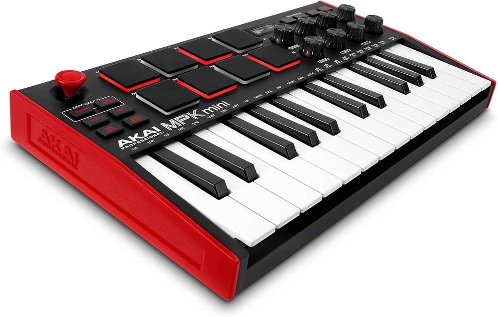 Ergonomic 25-Key MIDI Controller with Integrated Effects and Touch Sensitivity