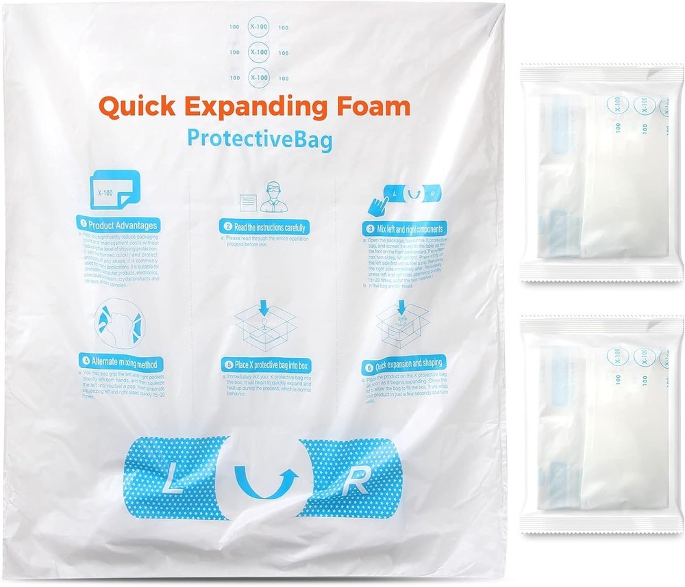 2 PCS Quick Expanding Foam Packaging System - Custom Fit for Shipping Protection