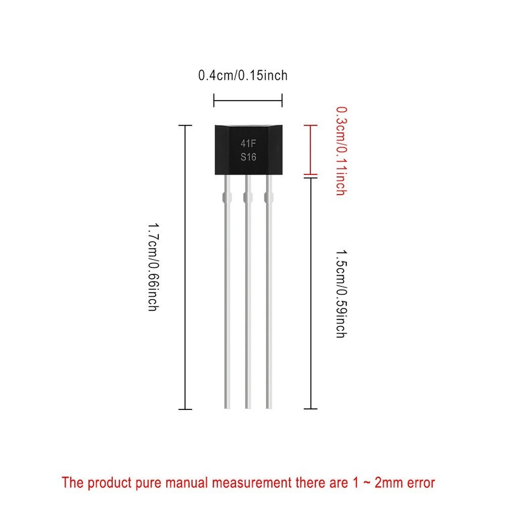 10pcs 41F Bipolar Hall Element Sensor for Motor Control and Speed Sensing