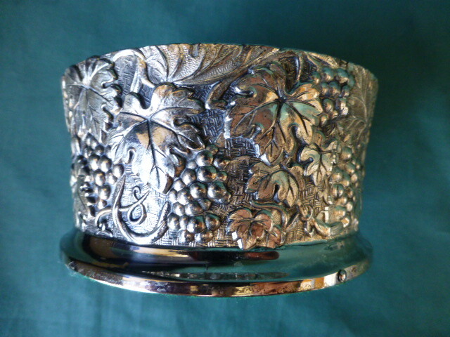 Small Vintage Silver Plated Wine Bottle Coaster