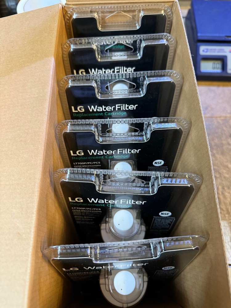 6ct Genuine LG LT700P/PC/PCS Refrigerator Replacement Water Filter ADQ360061