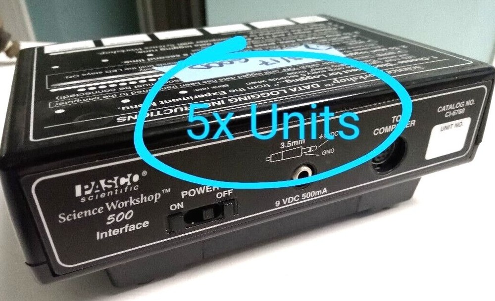 Pasco Scientific CI-6760 Science Workshop 500 Interface Data Logger Lot of 5