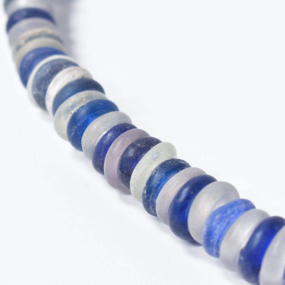 Dutch Donut Translucent and Blue Trade Beads