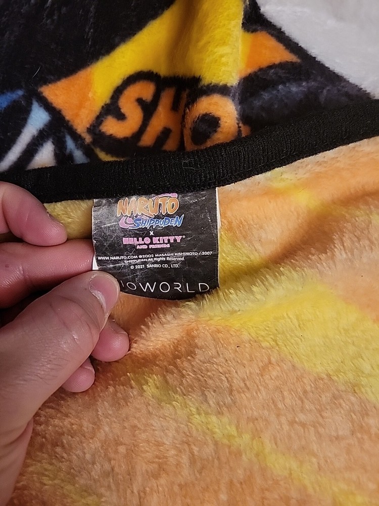 Naruto Shippuden X Hello Kitty Plush Throw Crossover Collab Super Soft