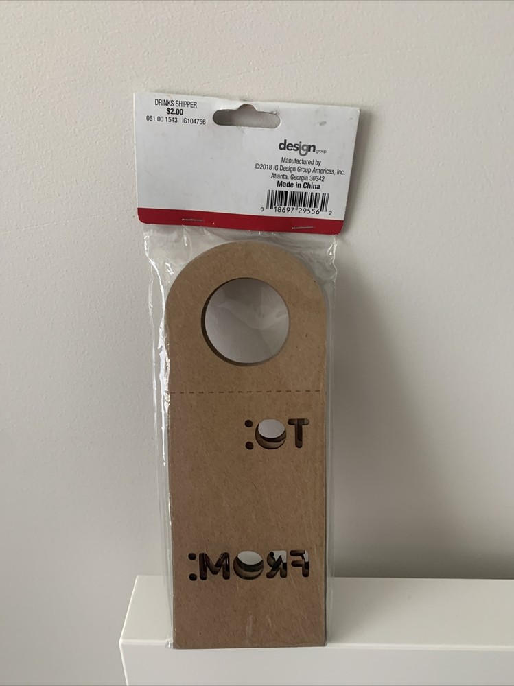 Cardboard Wine Tags - 4 Tags NEW NIP