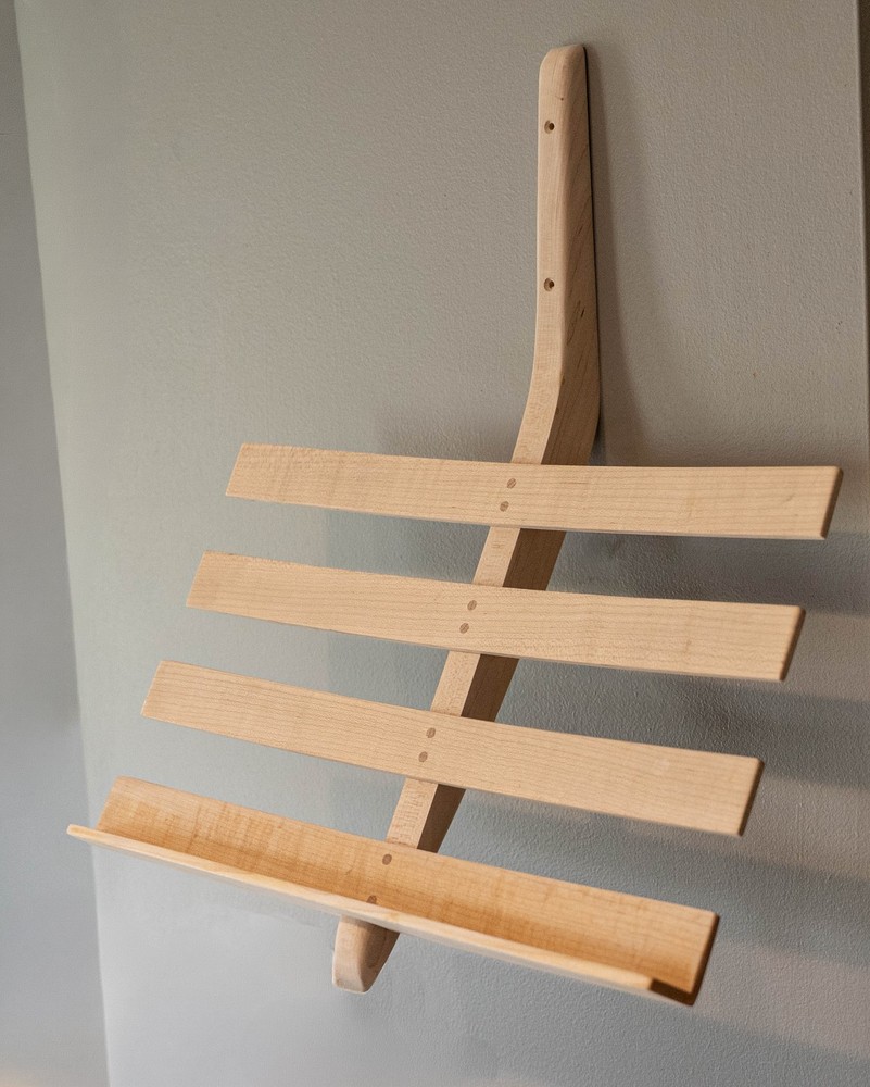 Handcrafted Solid Maple Wall Mounted Music Stand