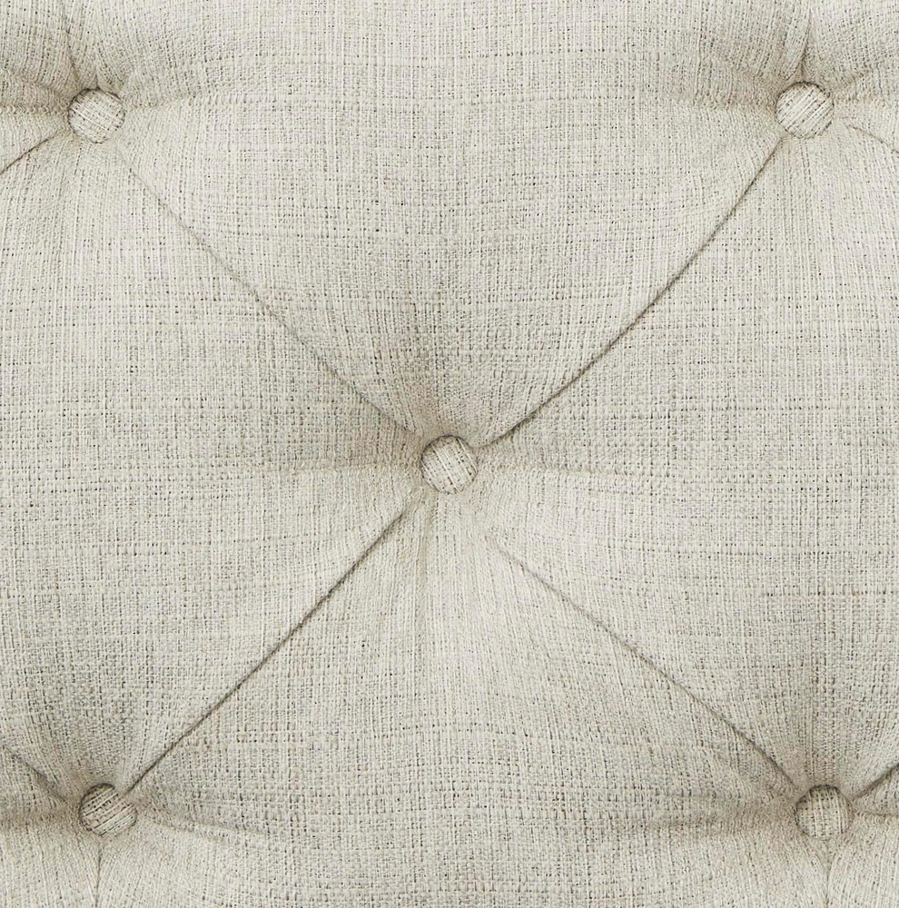 Arlendyne Classic Tufted Upholstered Panel Headboard, Queen, White