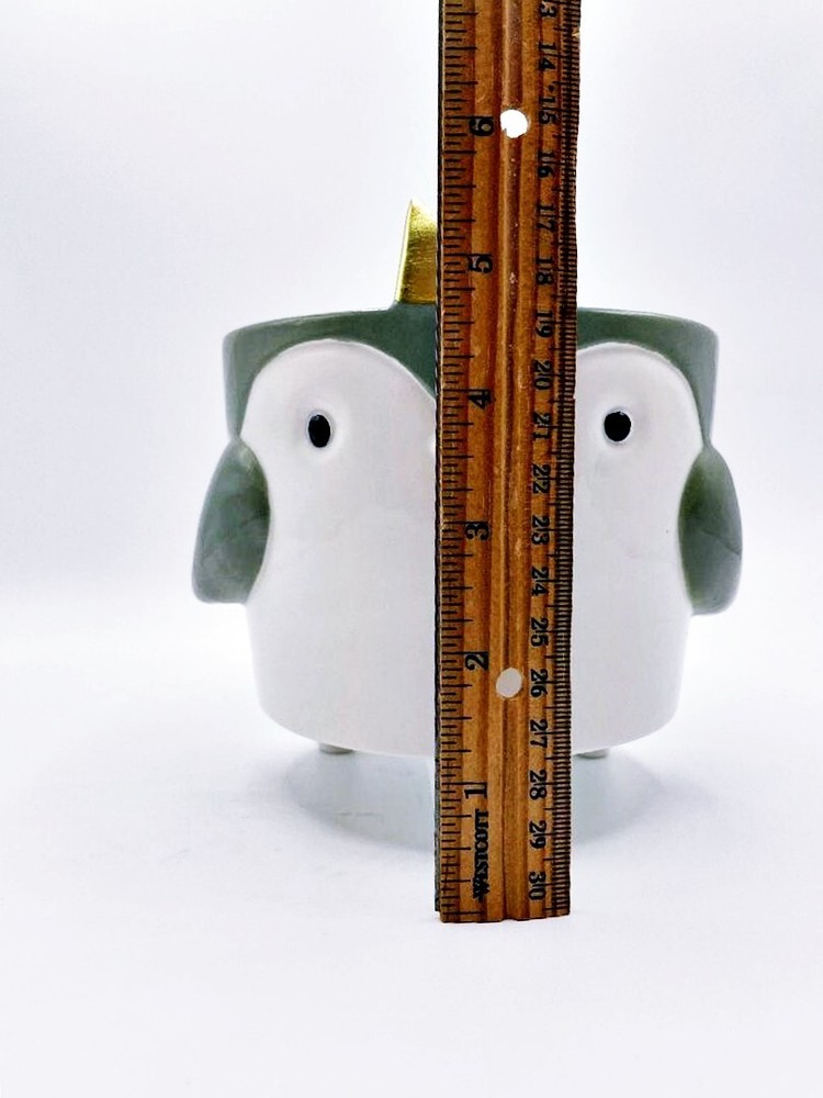 Penguin Hand Painted Footed Planter NEW