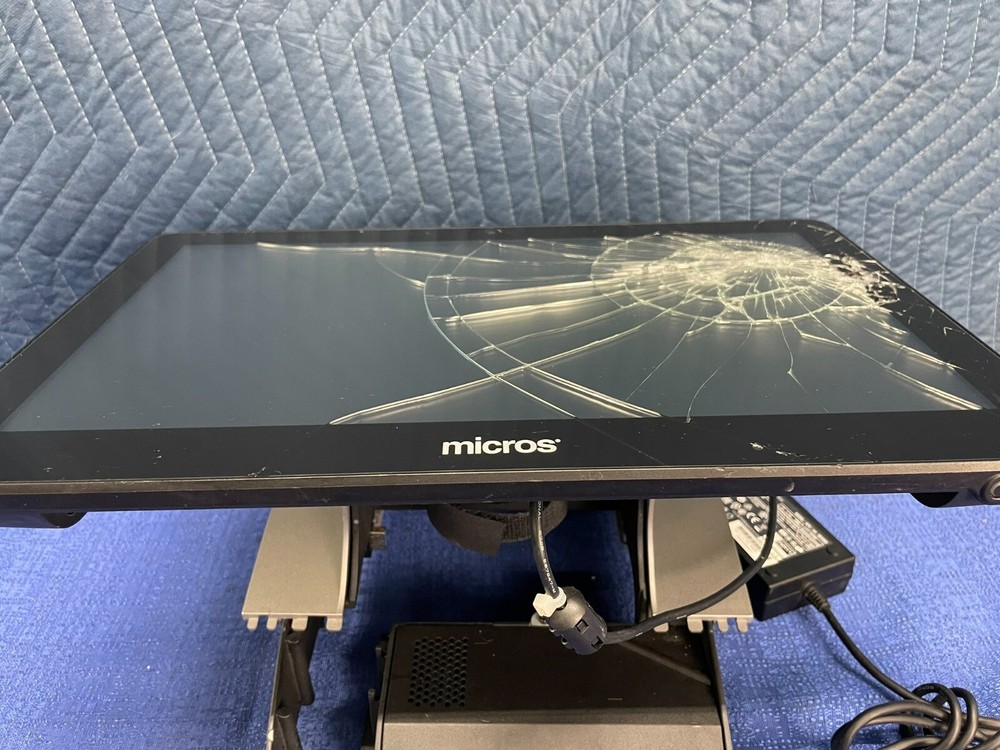 Micros POS Touchscreen Display with Stand, Adapter, & LCD Rear Display Series 2