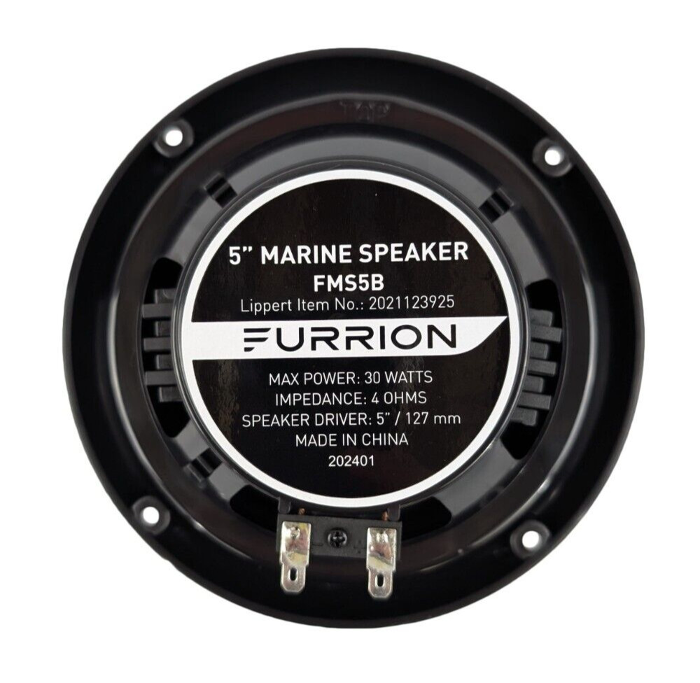 Furrion 5" Outdoor Marine Speakers Speaker RV Camper Trailer Boat Black 30 Watts