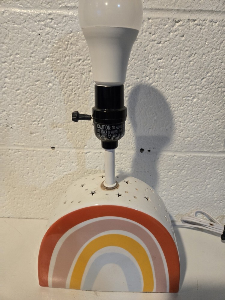 Table Lamp Semicircle Shape Tested Workd Good Condition