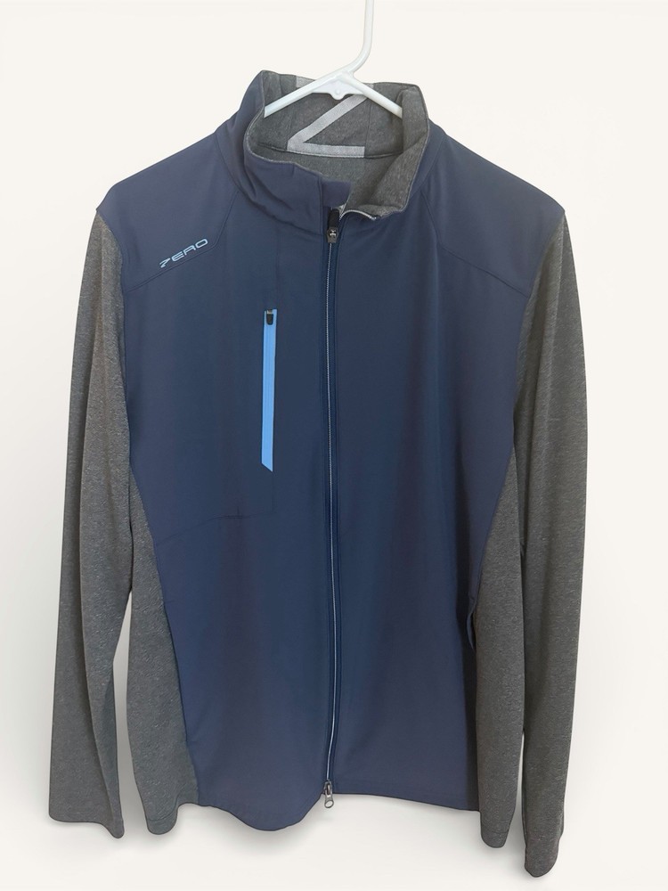 Golf Jacket Zero Restriction Full zip NAVY Size M FREE SHIPPING
