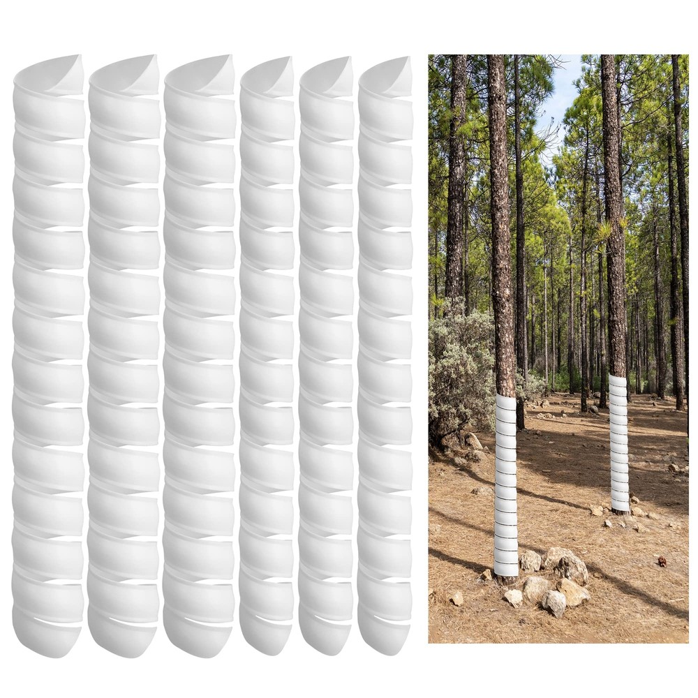 6 Pcs Plastic Spiral Tree Trunk Protector Tree Bark Wrap Guard Protect From Deer