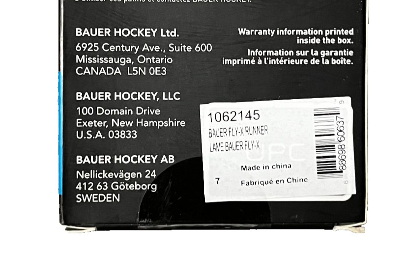 Bauer Fly-X Steel Runner- Size 7 / 263 mm