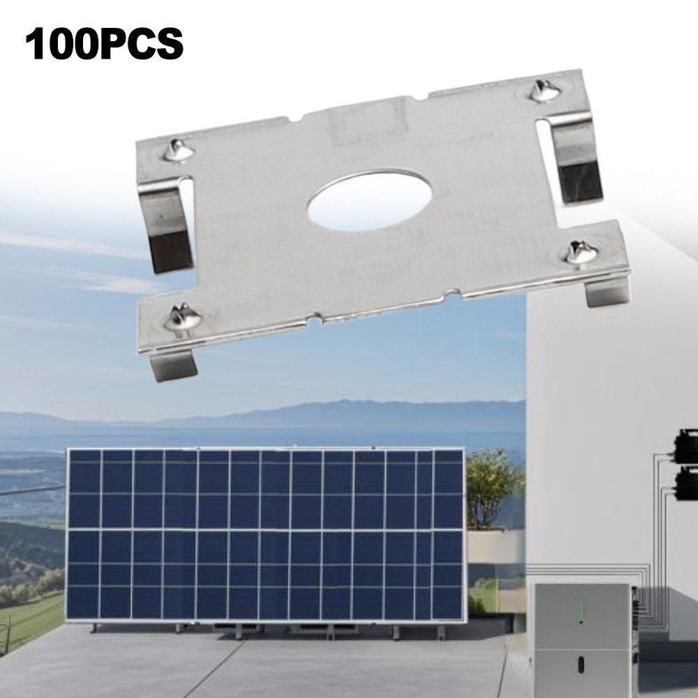 100pcs Solar Panel Grounding Washer Clips Stainless Steel for Rail Systems