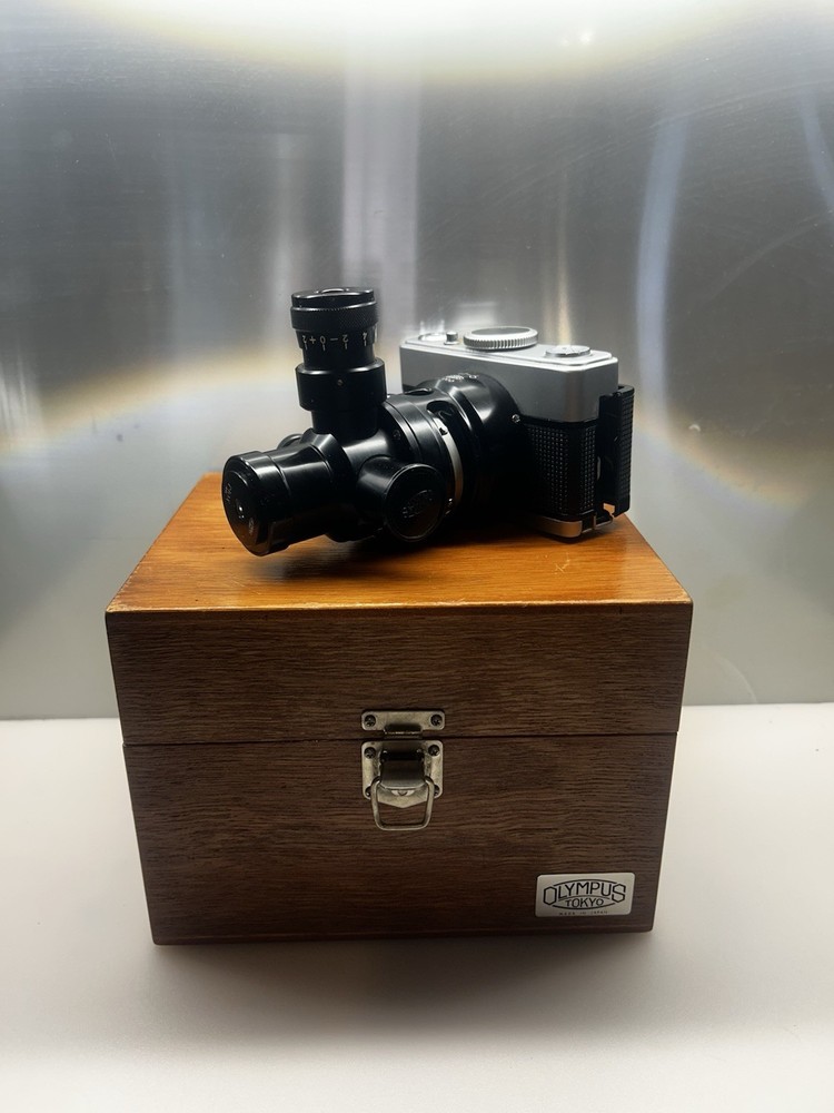 Olympus PM-6 Microscope Camera Adapter 237200 with Original Wooden Box
