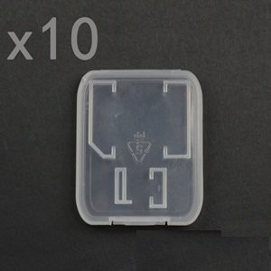 eTECH 10 Pack Clear Plastic transparent