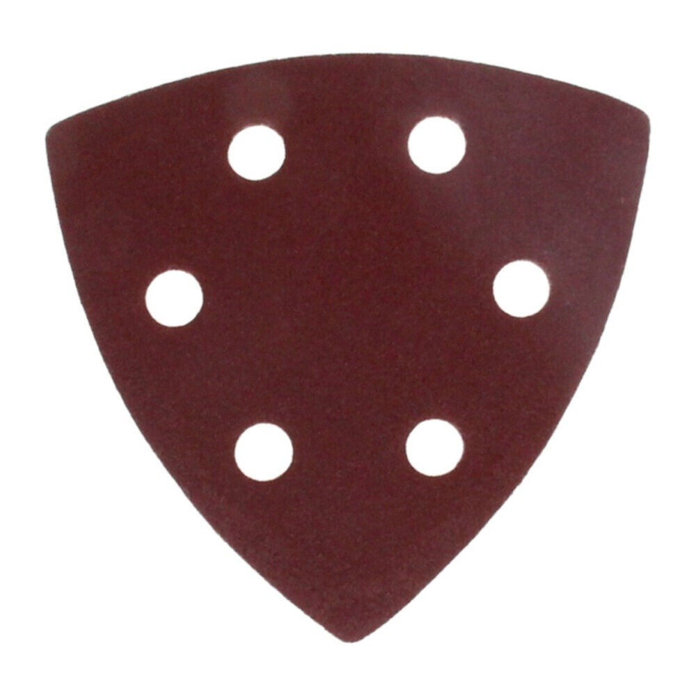 40~2000#6 Holes Flocking Sanding Pads Grinder Hook Loop Grit Triangle Sandpaper