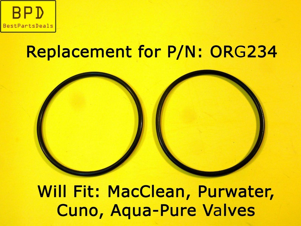 2x MacClean Aqua Pure Purwater Cuno Valve Seal O-Ring Set Of 2 ORG234