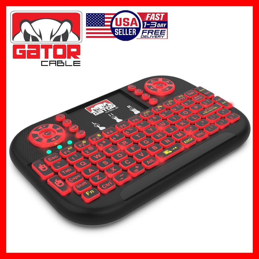 Mini Wireless Bluetooth Keyboard Remote Touchpad Smart-TV Android TV PC Backlit