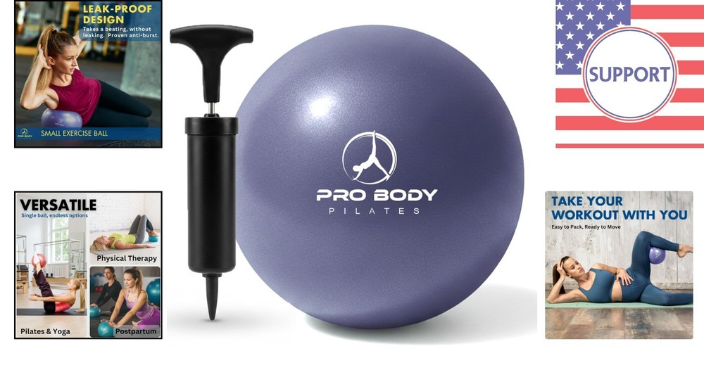 Versatile Small Exercise Ball with Pump for Core Strength & Posture Improvement