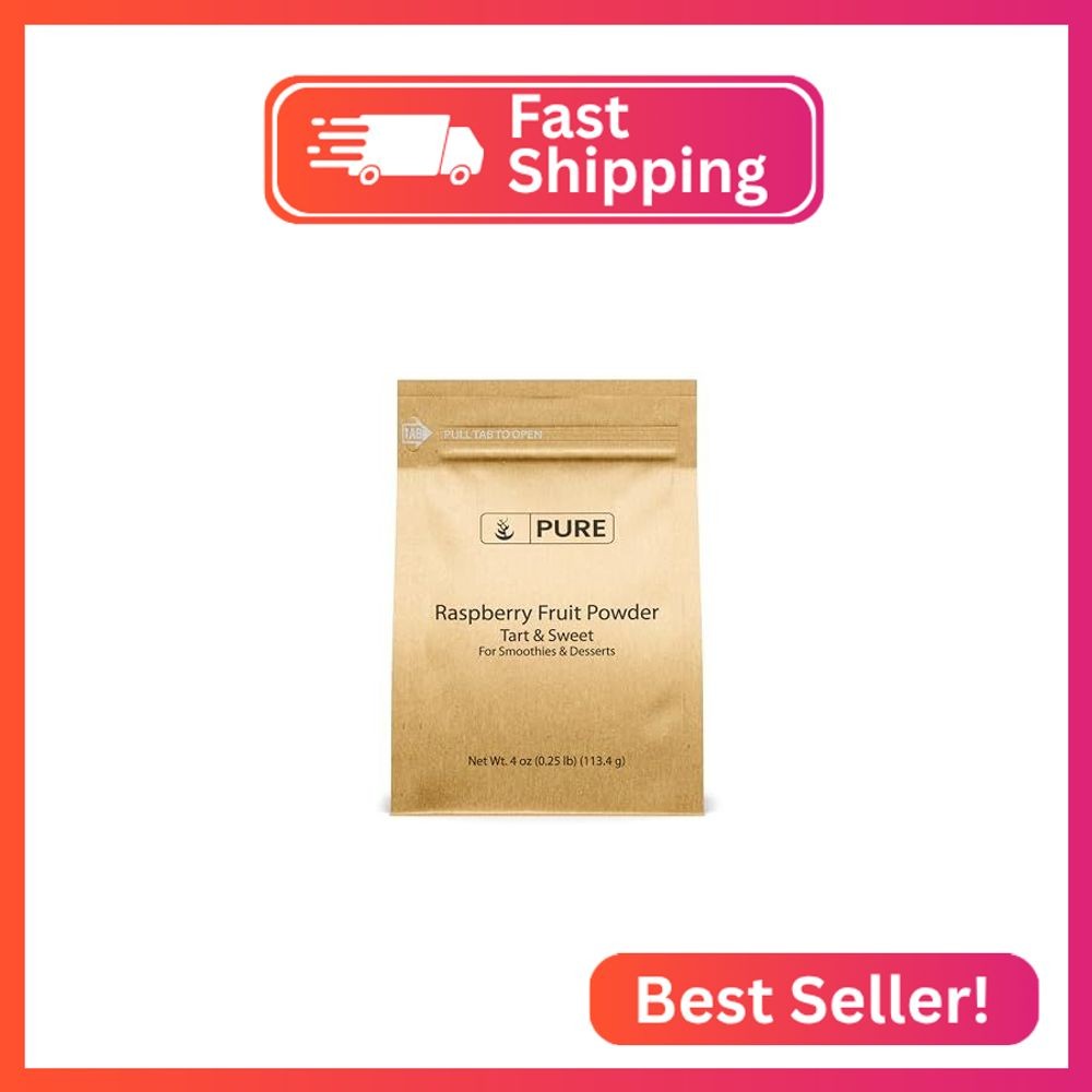 Pure Original Ingredients Raspberry Fruit Powder (4oz) Gluten-Free, Great in Smo