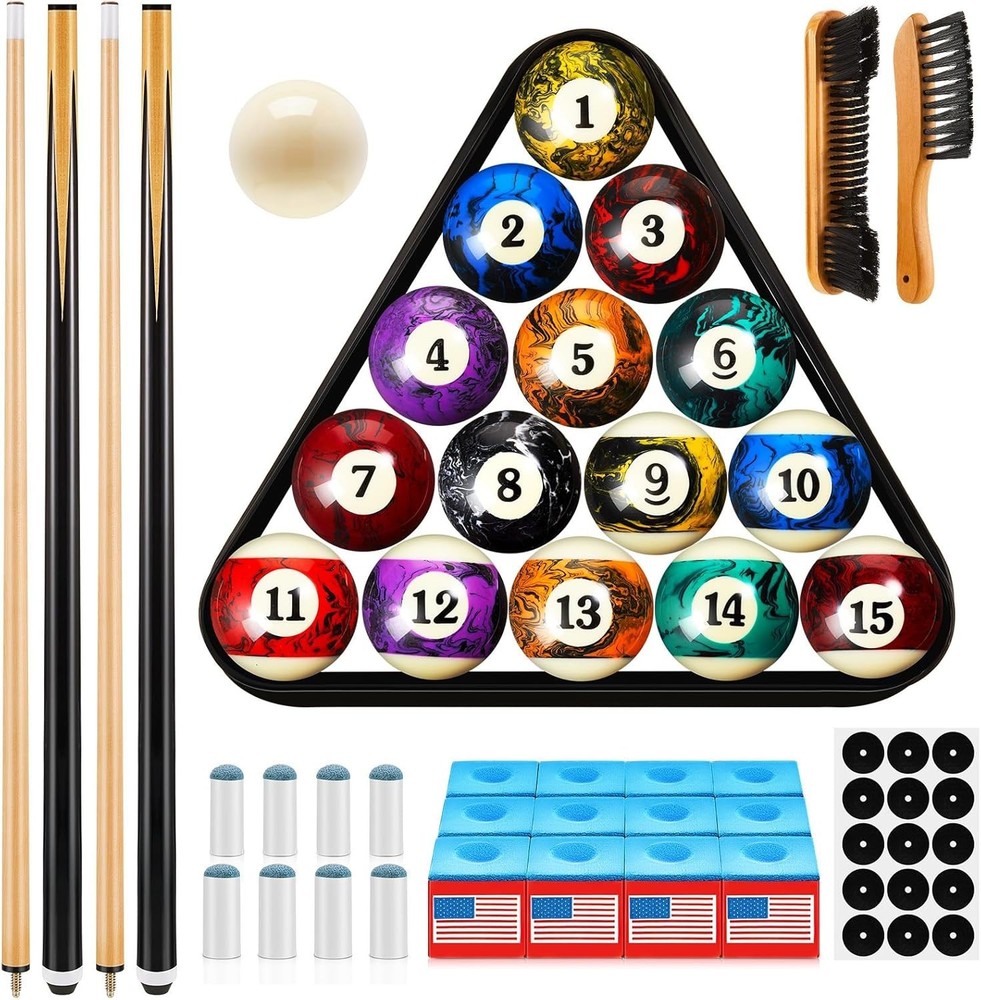 71-Piece Pool Table Accessories Gift Set - Complete Billiard Kit