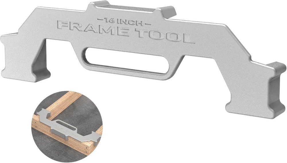 16" Framing Tools On-Center Stud Layout Tool Cast Aluminum Framing Spacing Tool