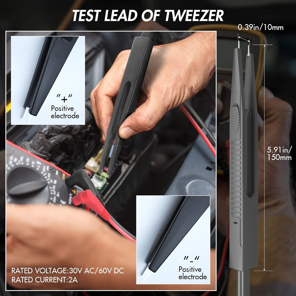 Electrical Multimeter Test Leads Set with Alligator Clips Test Hook Test Prob...
