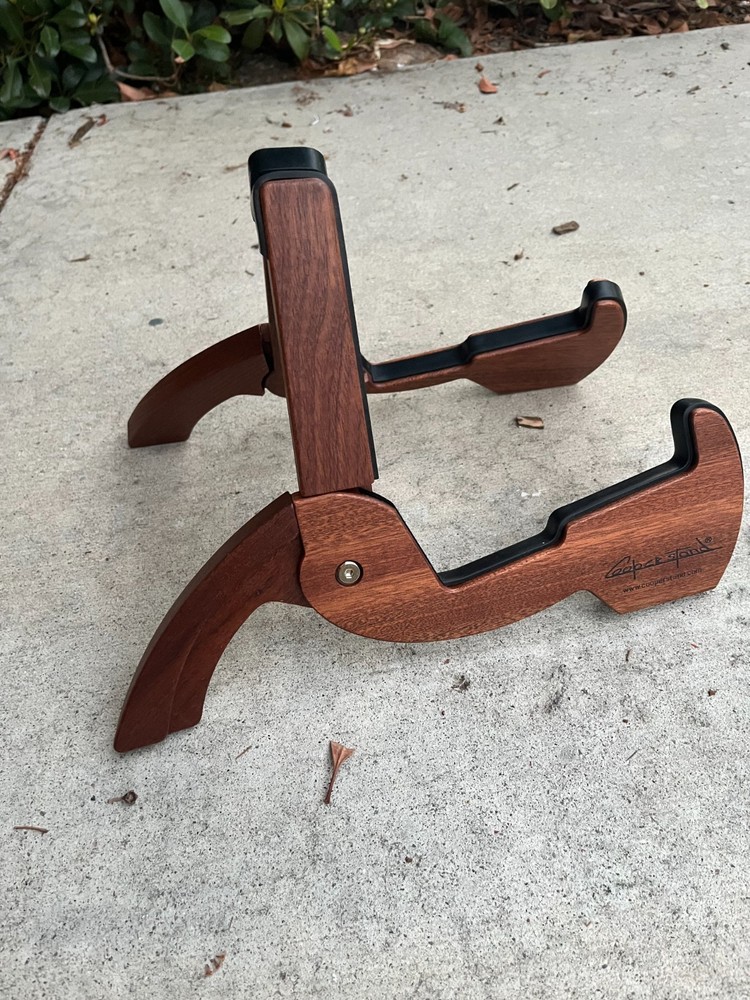 Foldable Guitar Stand Pro-G Solid Sapele
