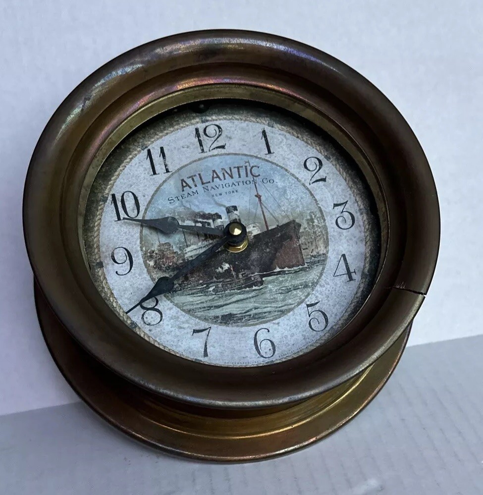 Atlantic Steam Navigation Co. NY Nautical Clock Timeworks, Berkeley, CA